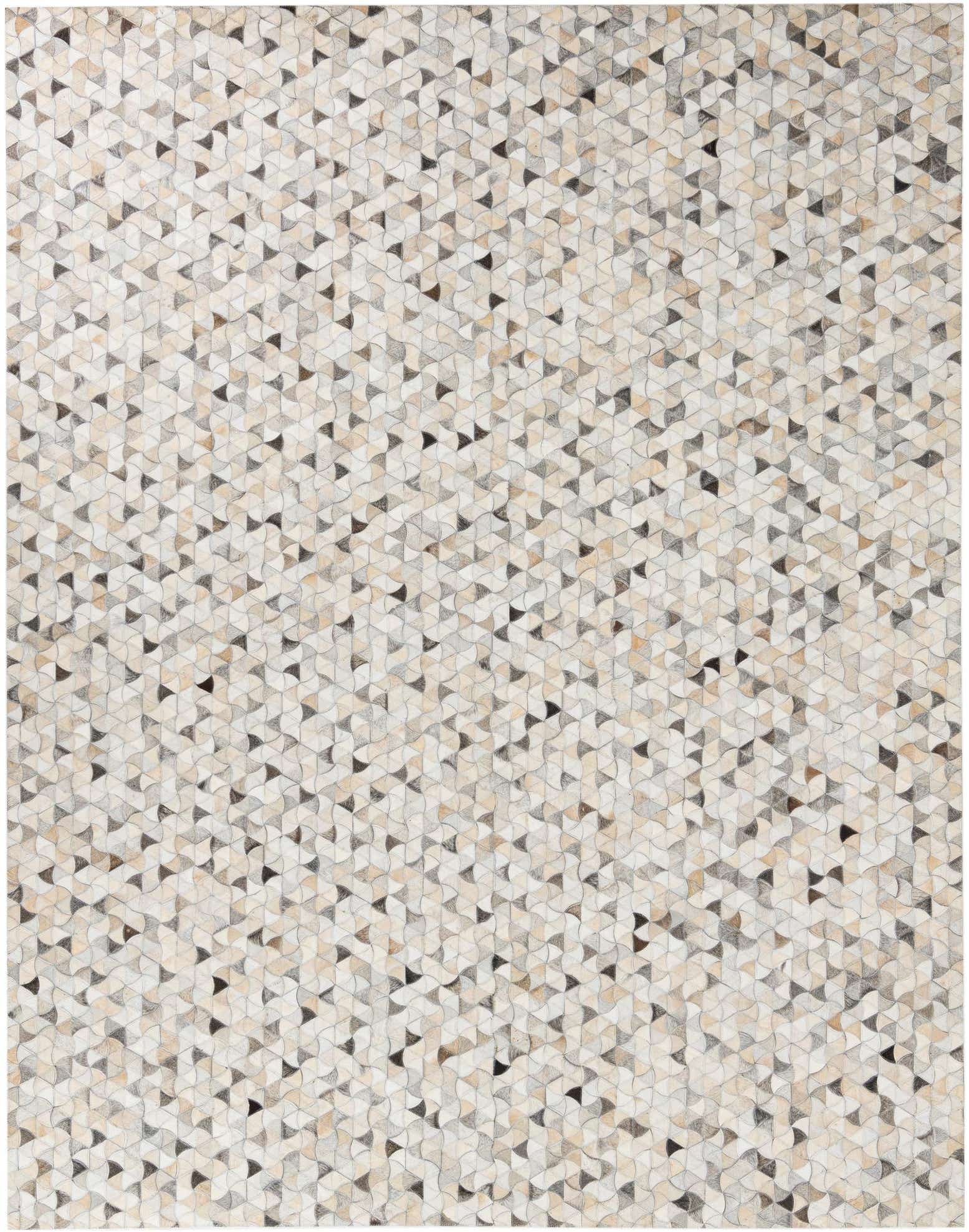 7' 10 x 10' Cowhide Leather Rug
