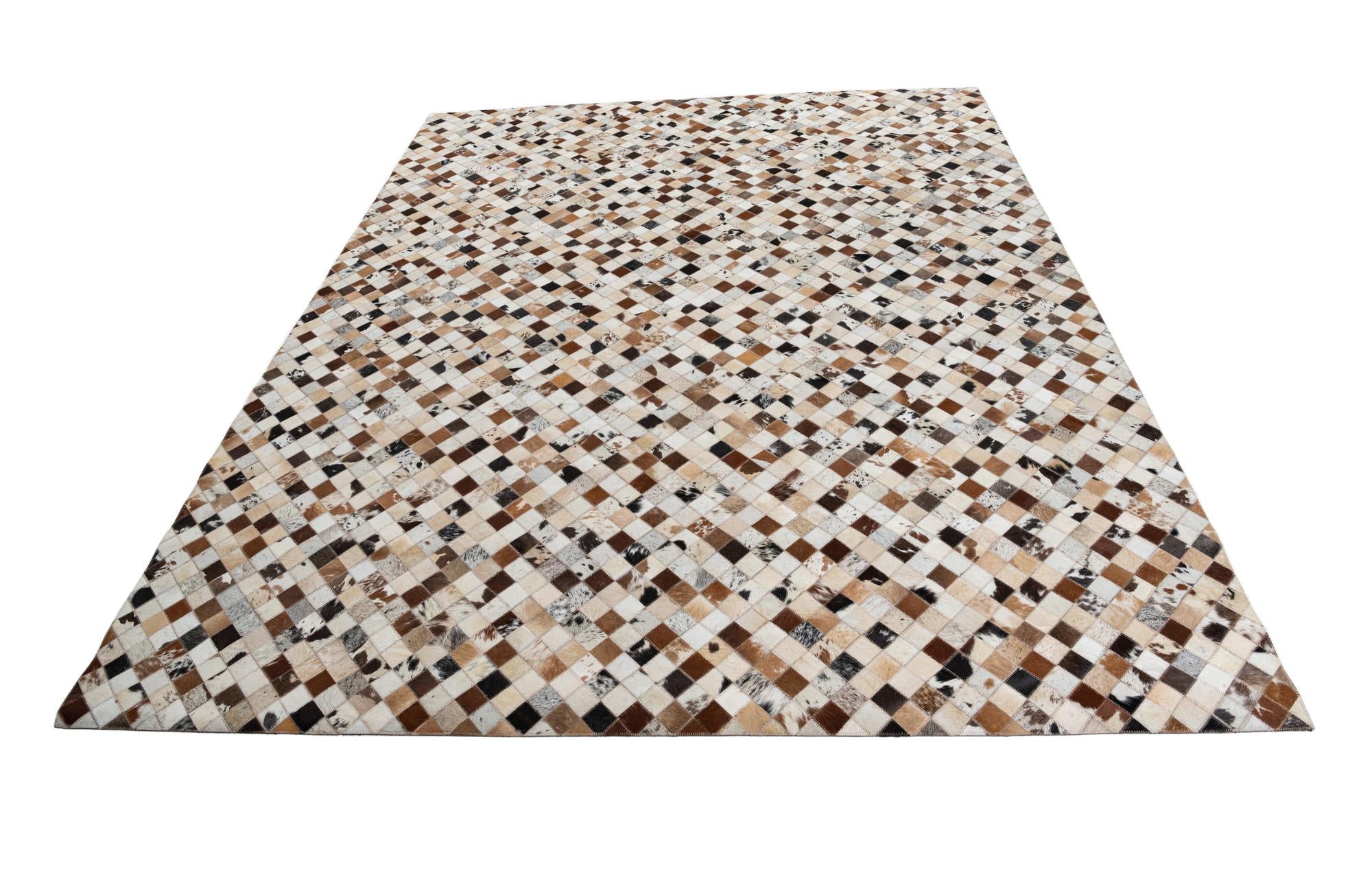 8' x 10' Cowhide Leather Rug