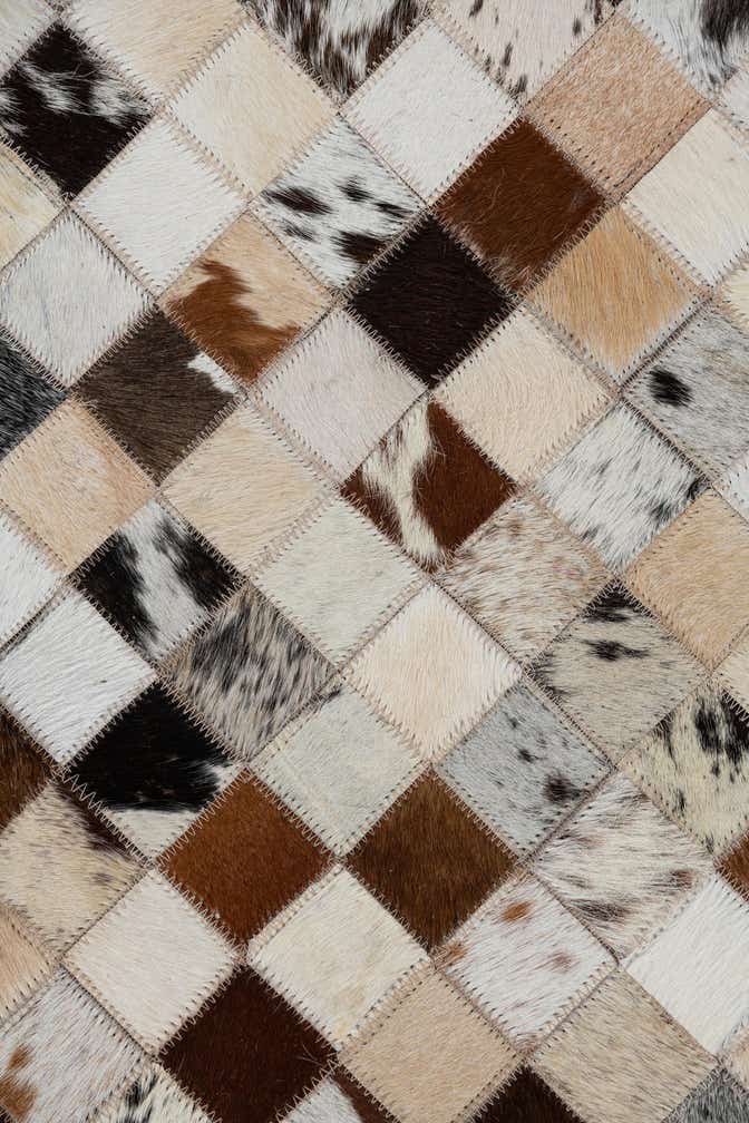 8' x 10' Cowhide Leather Rug