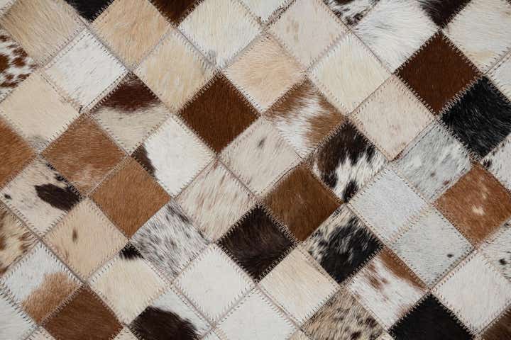8' x 10' Cowhide Leather Rug