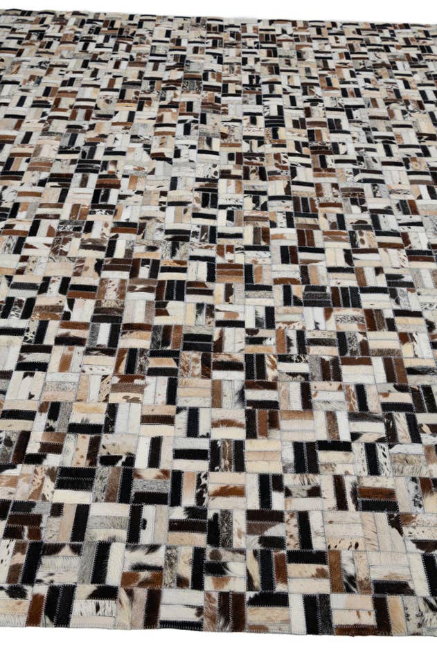 Detail image of 8' 2 x 10' Cowhide Leather Rug