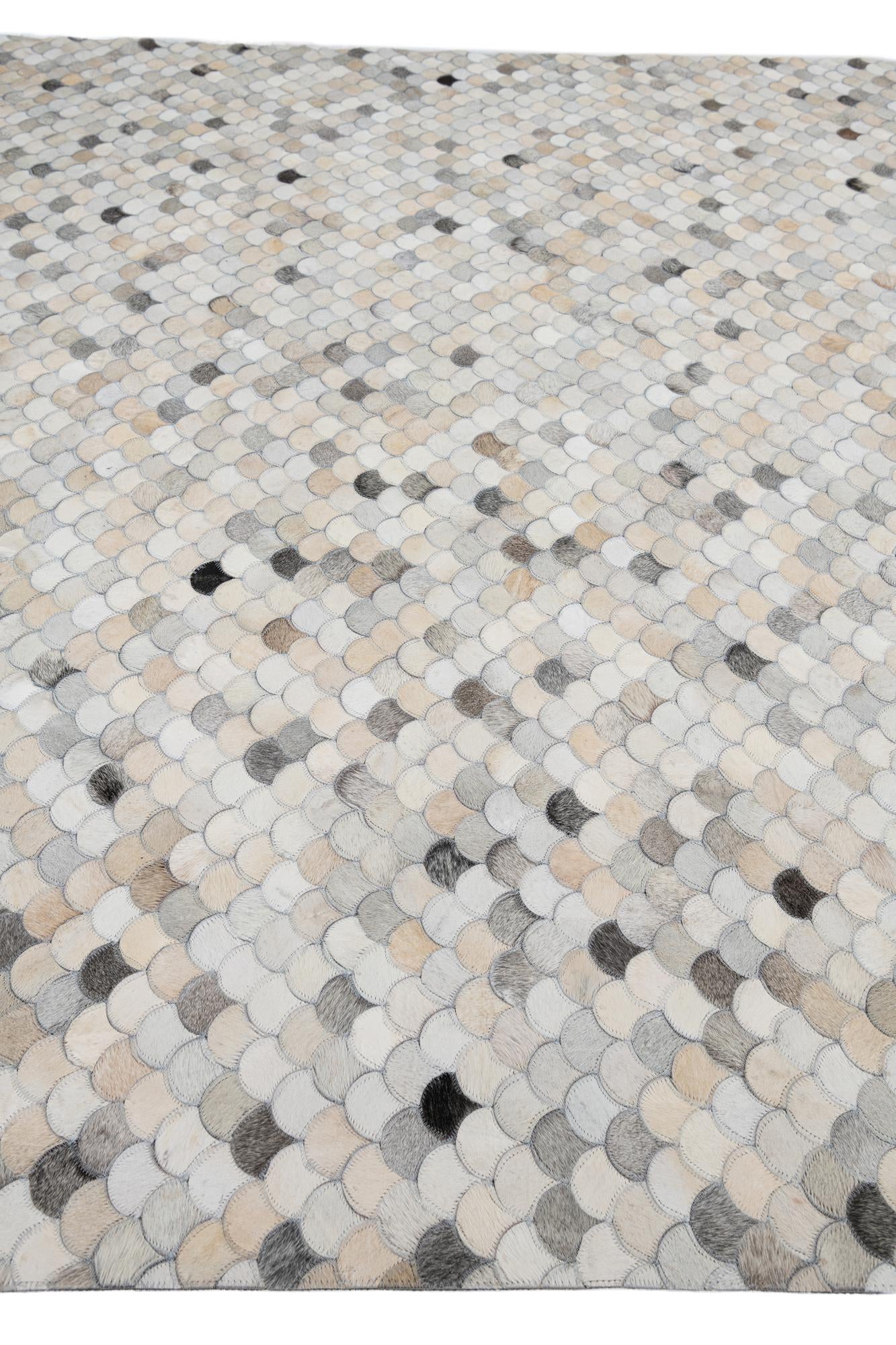 8' 2 x 10' Cowhide Leather Rug