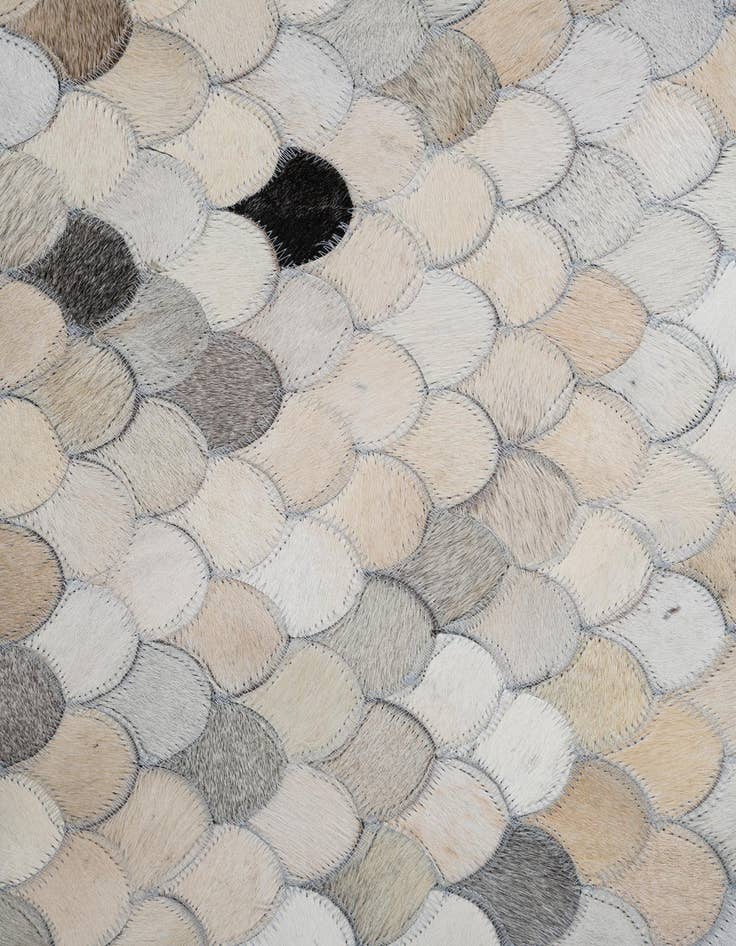 Detail image of 8' 2 x 10' Cowhide Leather Rug