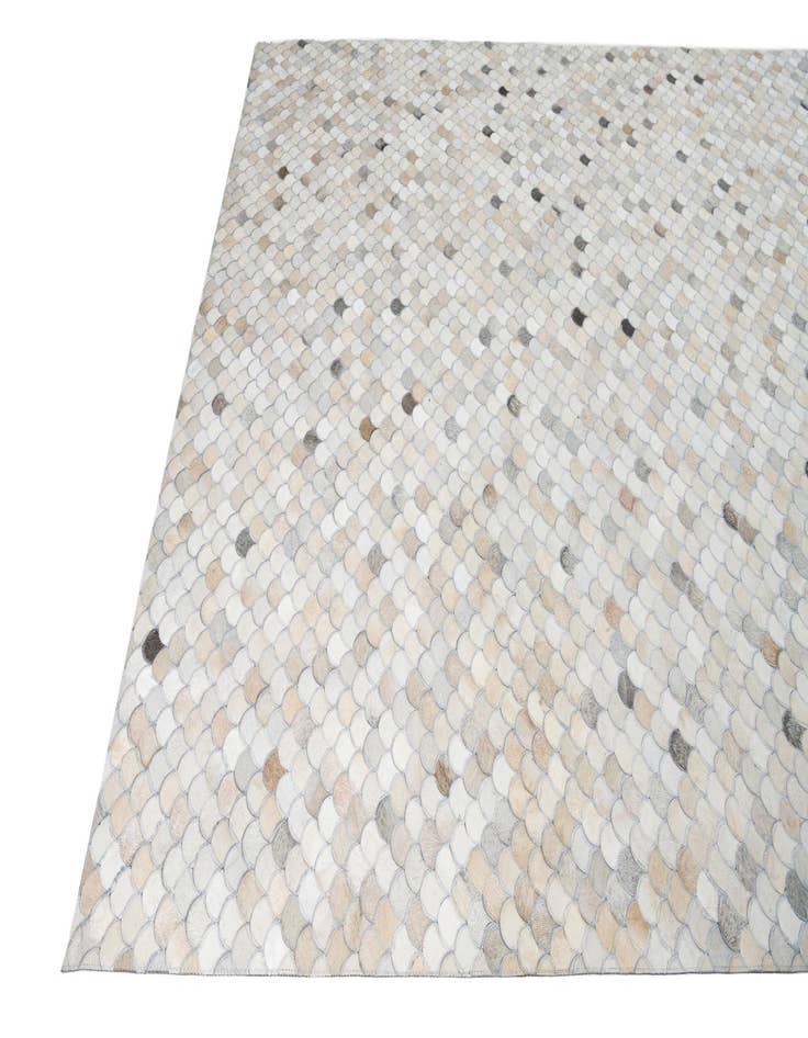 Detail image of 8' 1 x 9' 10 Cowhide Leather Rug