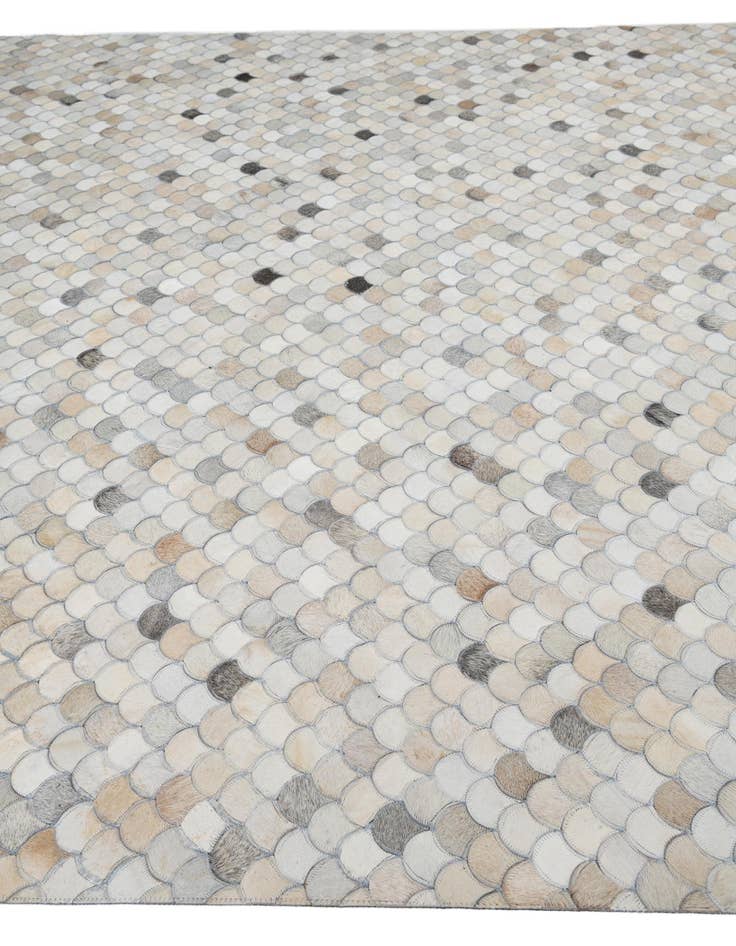 Detail image of 8' 1 x 9' 10 Cowhide Leather Rug