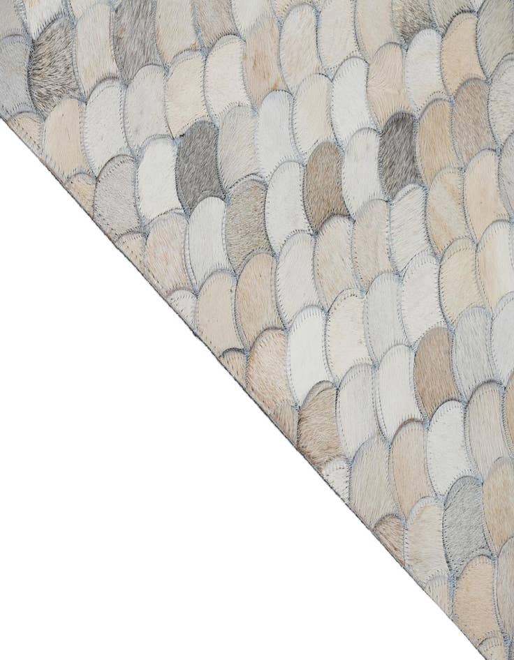 Detail image of 8' 1 x 9' 10 Cowhide Leather Rug