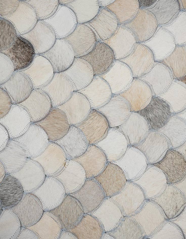 Detail image of 8' 1 x 9' 10 Cowhide Leather Rug