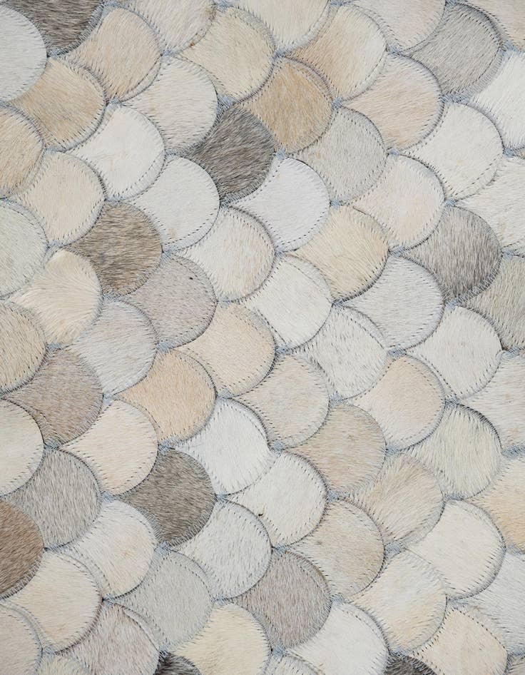 Detail image of 8' 1 x 9' 10 Cowhide Leather Rug