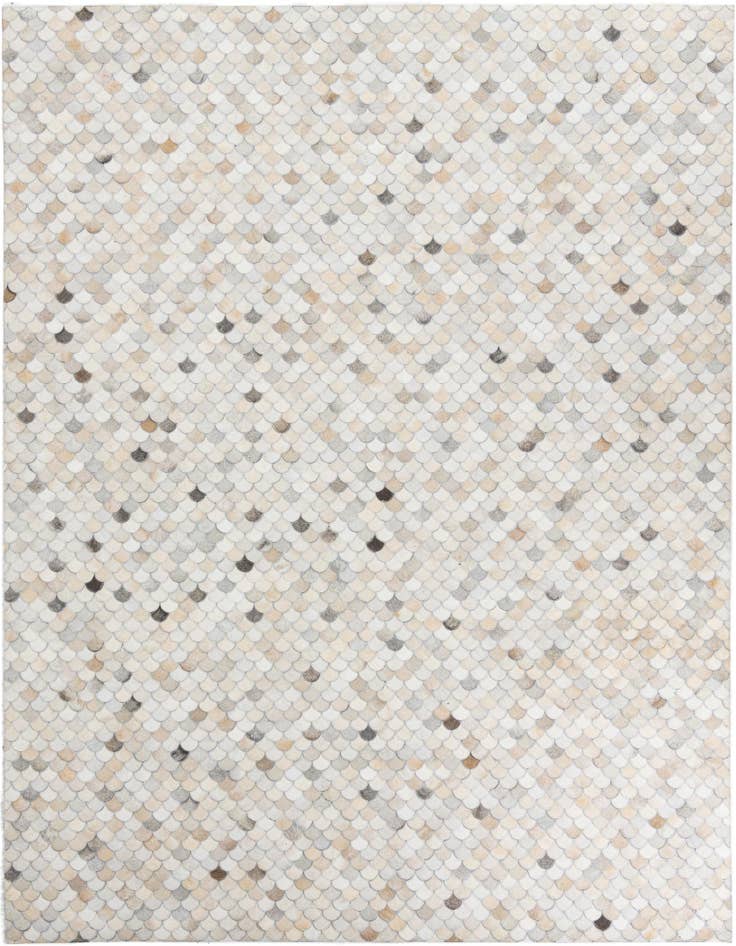 Detail image of 8' 1 x 9' 10 Cowhide Leather Rug