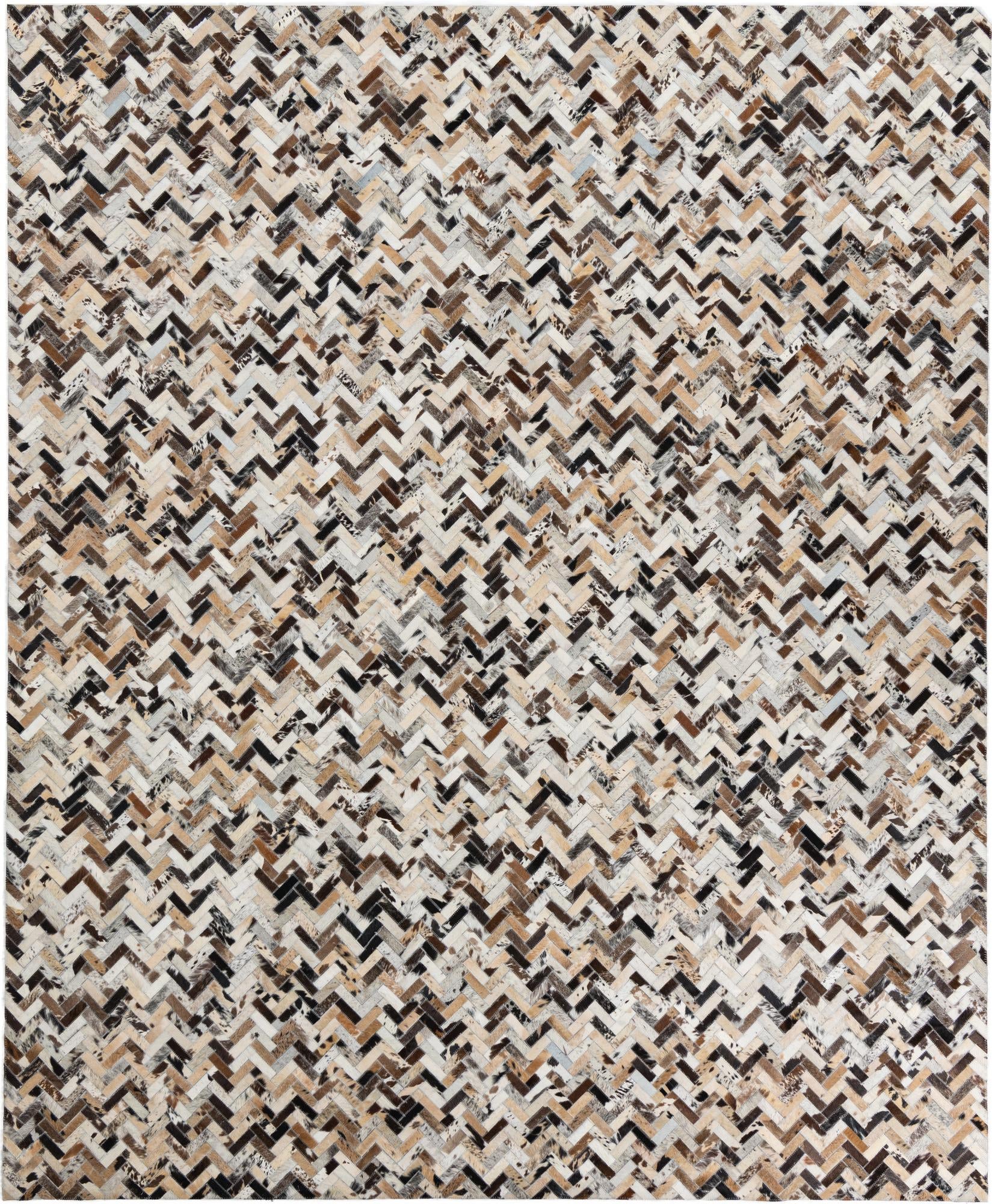 8' 1 x 9' 10 Cowhide Leather Rug