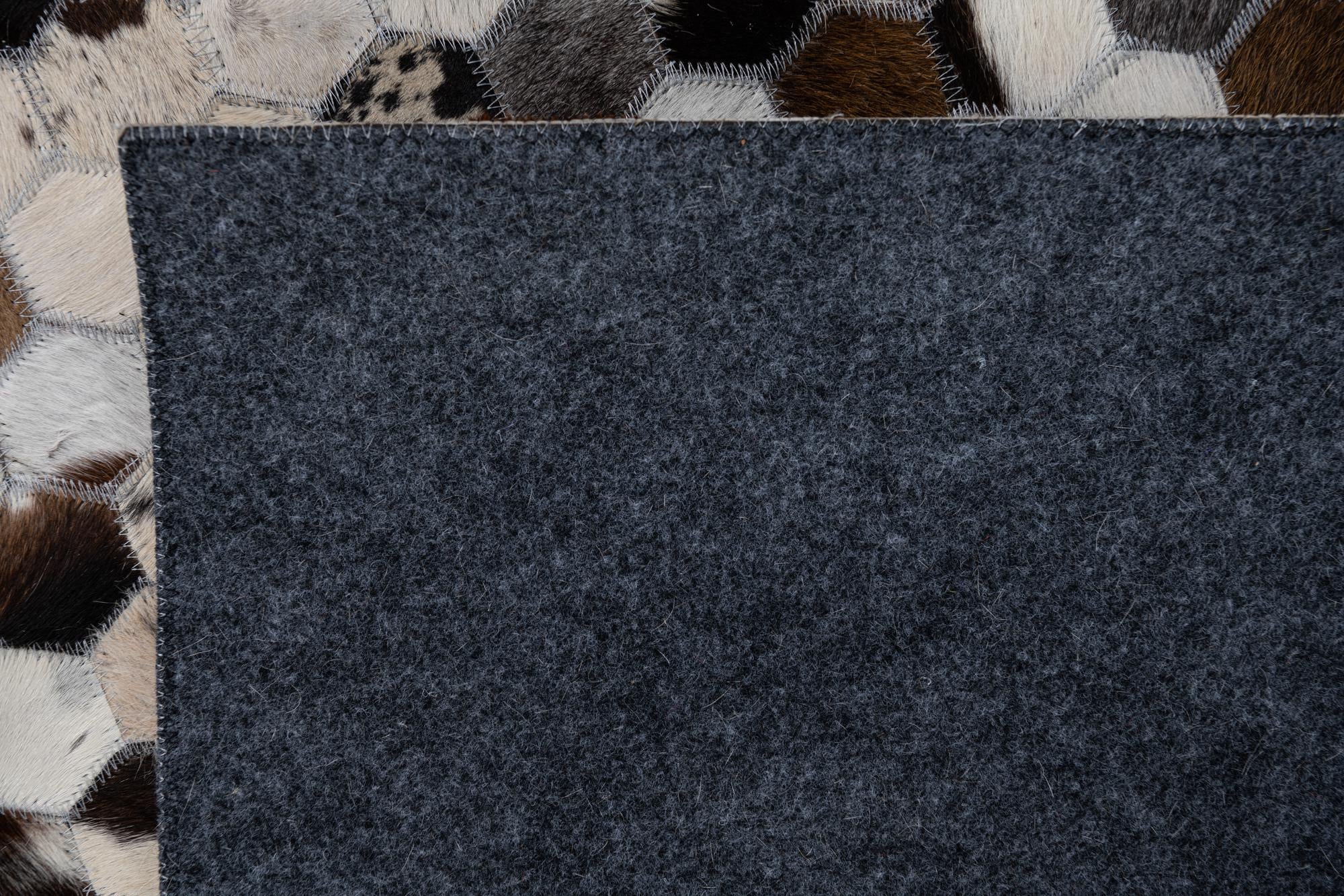 8' 1 x 9' 10 Cowhide Leather Rug