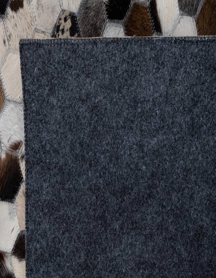 Detail image of 8' 1 x 9' 10 Cowhide Leather Rug