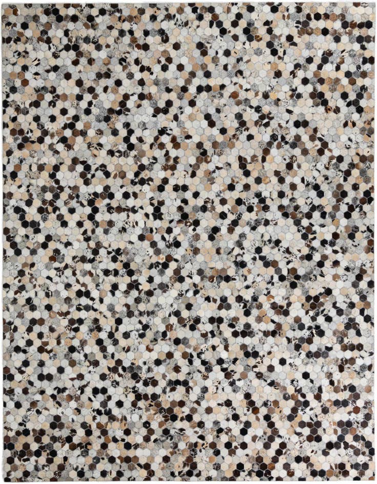 Detail image of 8' 1 x 9' 10 Cowhide Leather Rug