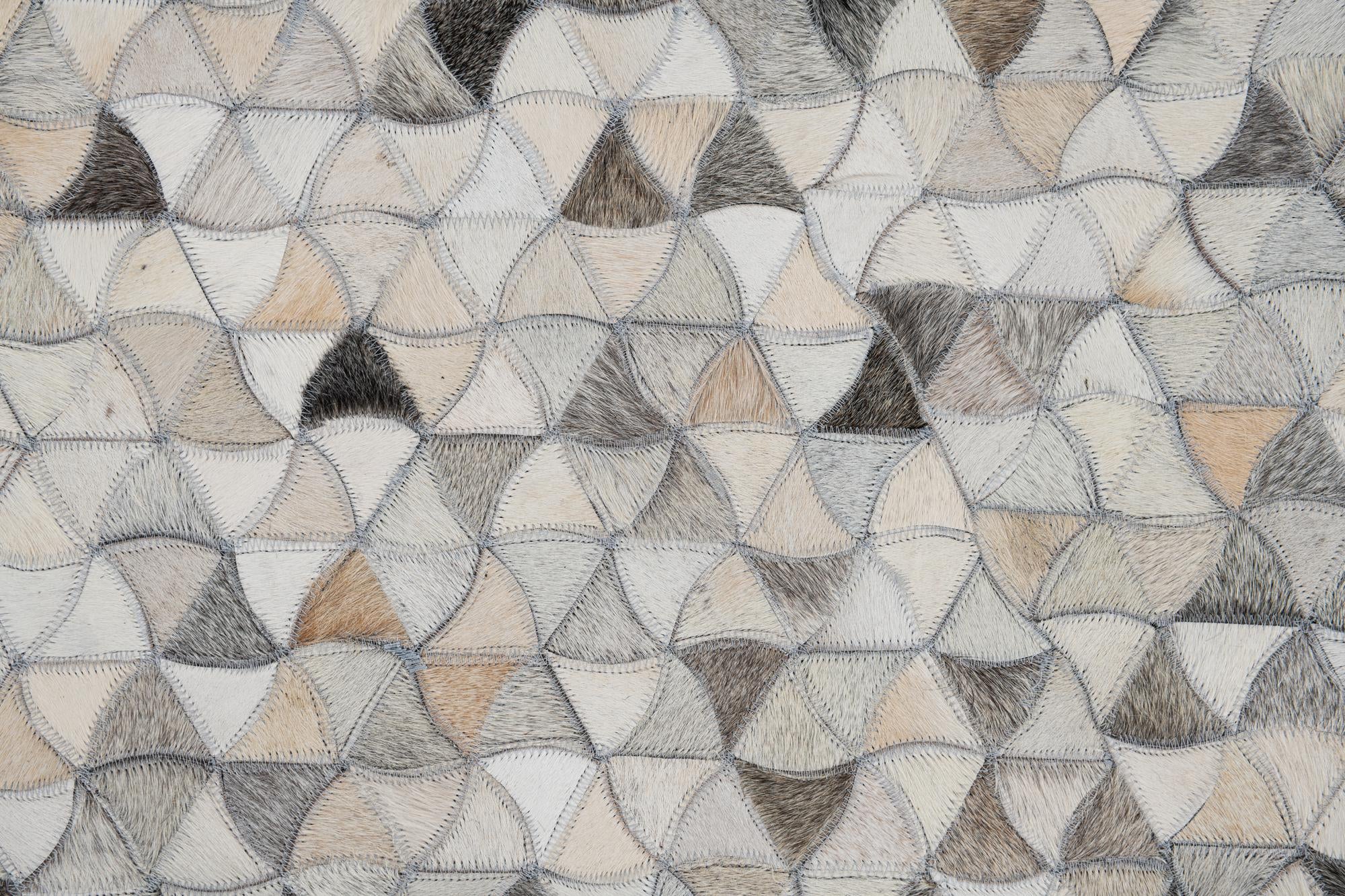 7' 10 x 9' 10 Cowhide Leather Rug