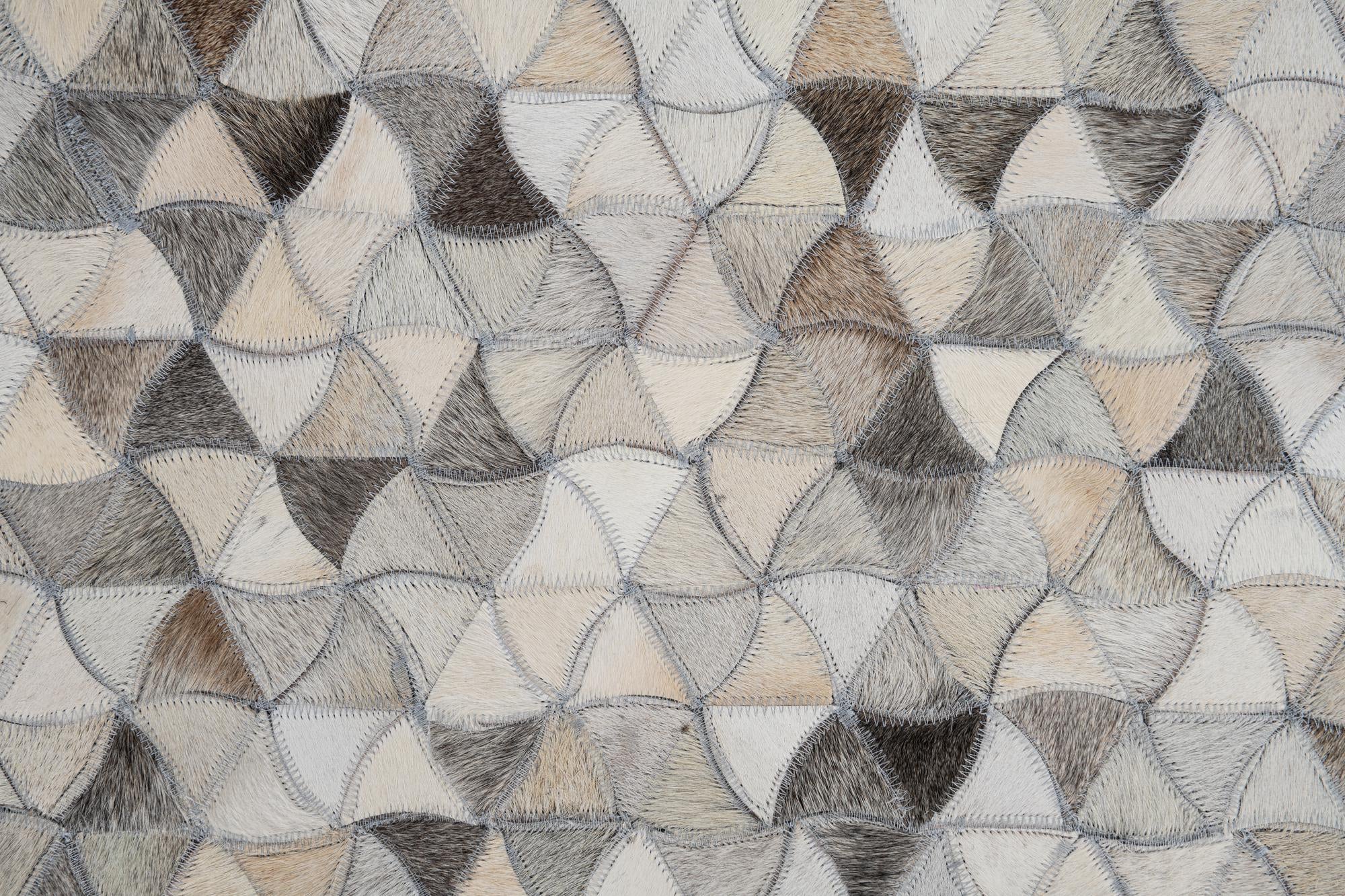 7' 10 x 9' 10 Cowhide Leather Rug