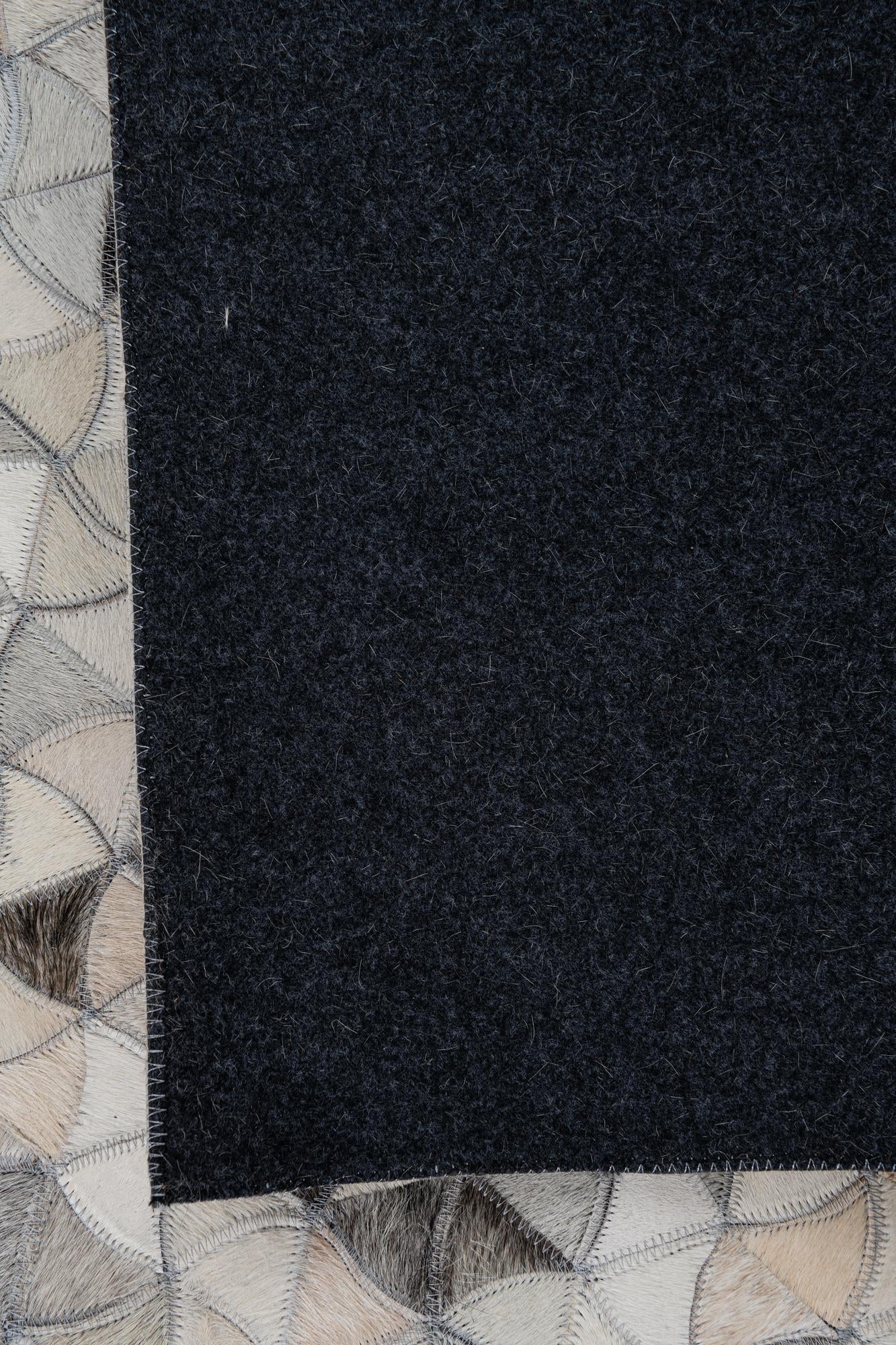 7' 10 x 9' 10 Cowhide Leather Rug