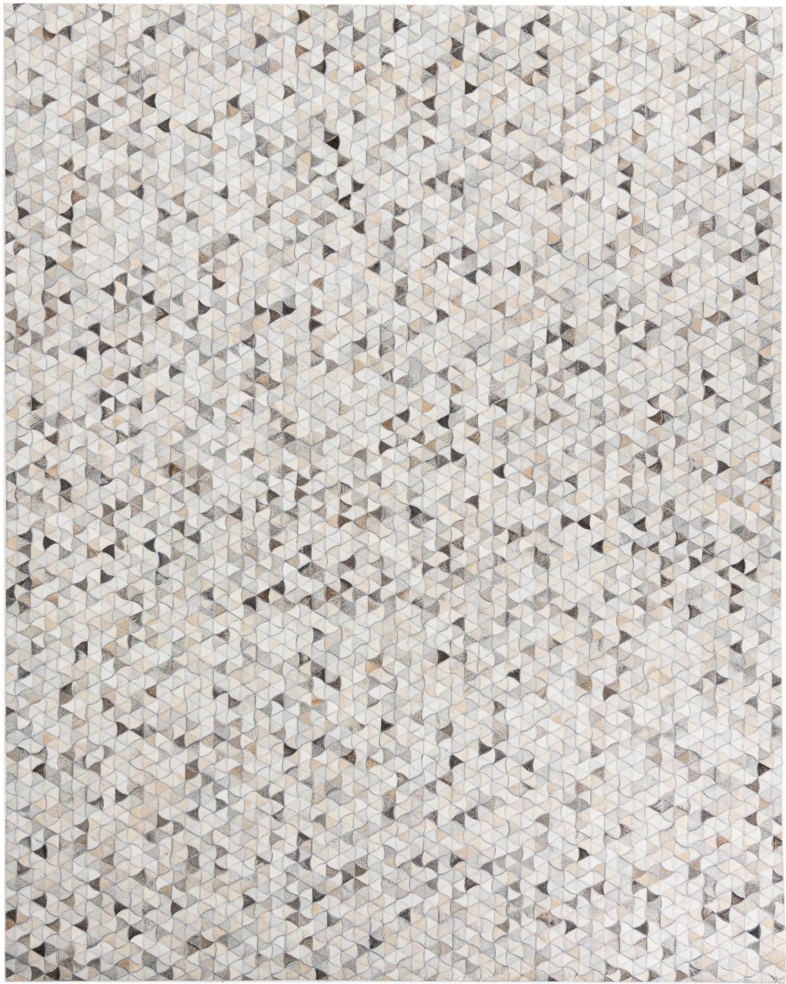 7' 10 x 9' 10 Cowhide Leather Rug
