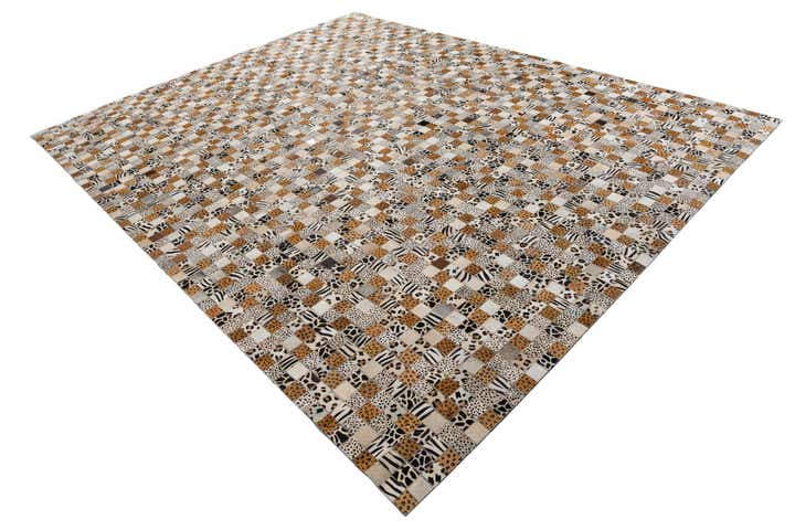 8' x 10' Cowhide Leather Rug