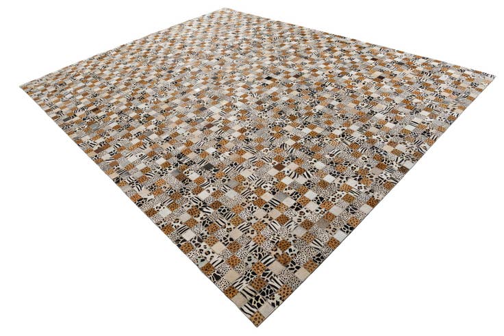Detail image of 8' x 10' Cowhide Leather Rug