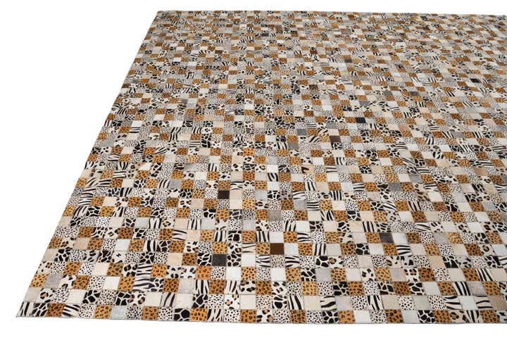8' x 10' Cowhide Leather Rug