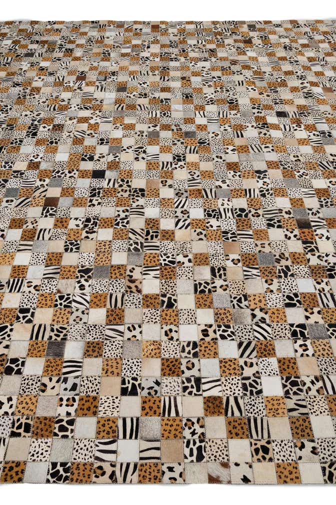 8' x 10' Cowhide Leather Rug