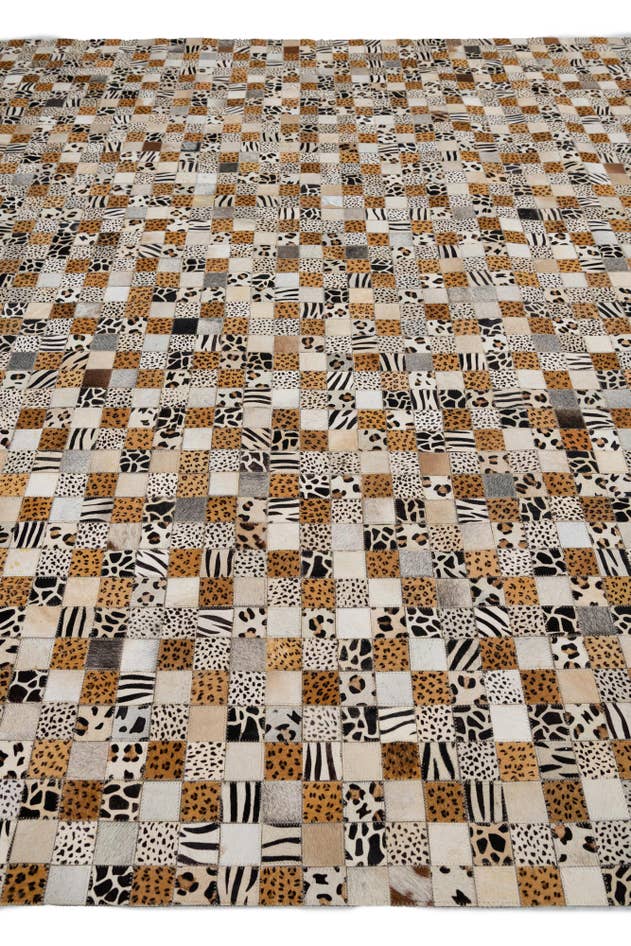 Detail image of 8' x 10' Cowhide Leather Rug
