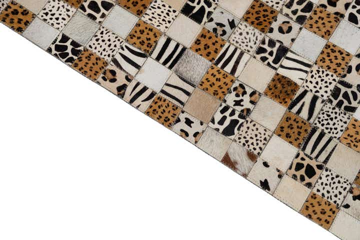 8' x 10' Cowhide Leather Rug
