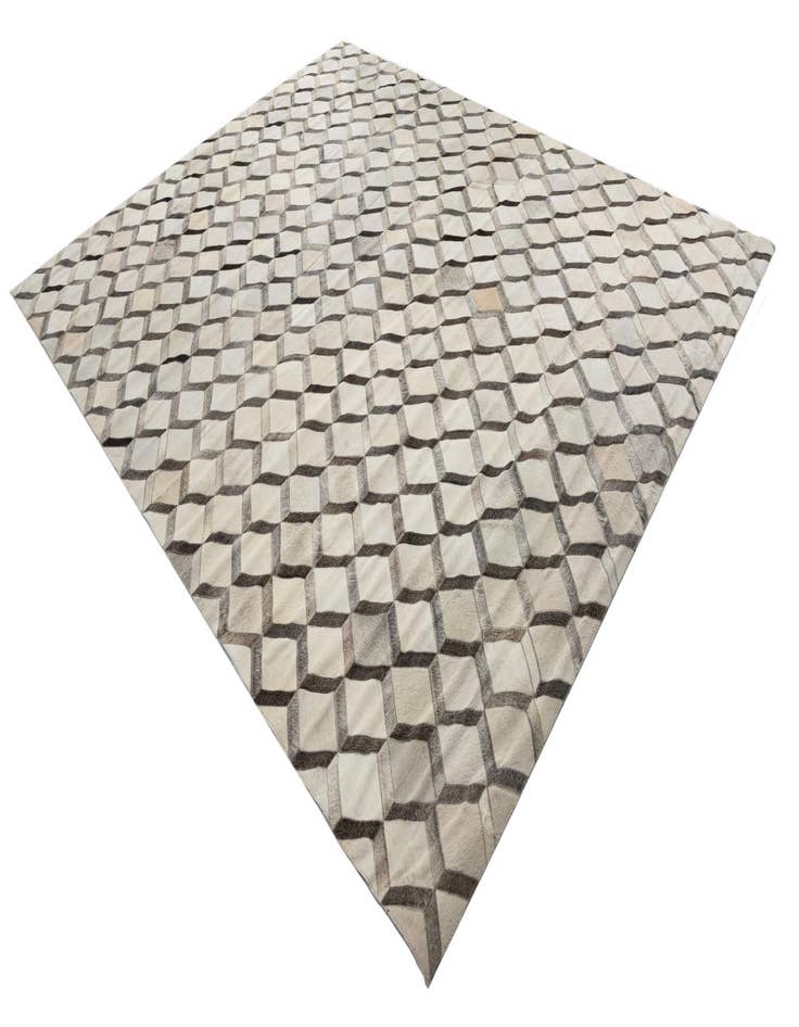 Detail image of 8' x 9' 10 Cowhide Leather Rug