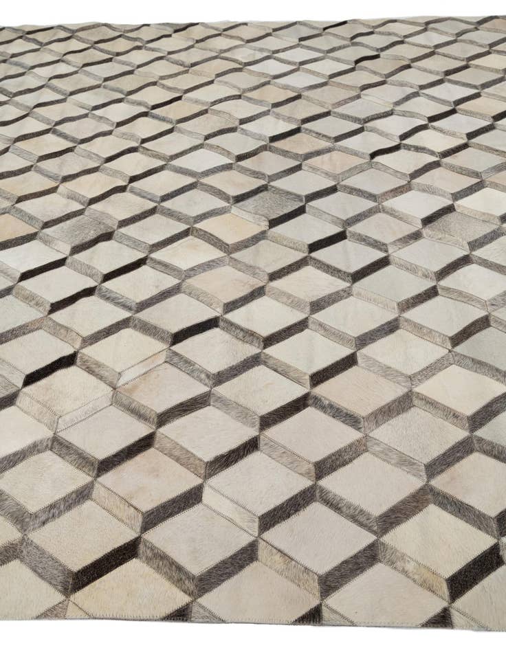 Detail image of 8' x 9' 10 Cowhide Leather Rug