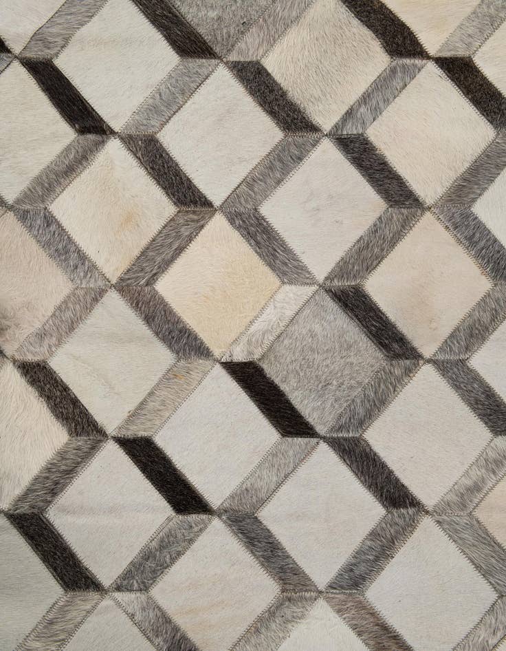 Detail image of 8' x 9' 10 Cowhide Leather Rug