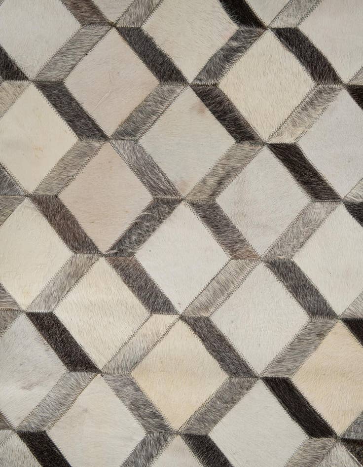 Detail image of 8' x 9' 10 Cowhide Leather Rug