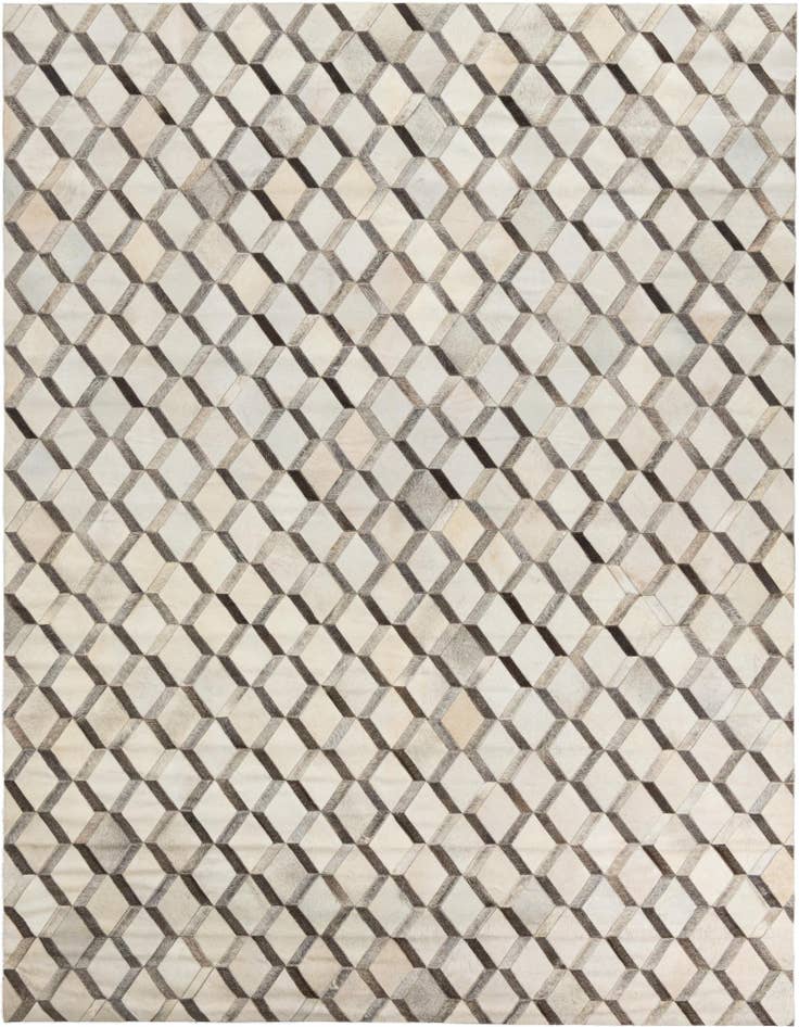 Detail image of 8' x 9' 10 Cowhide Leather Rug