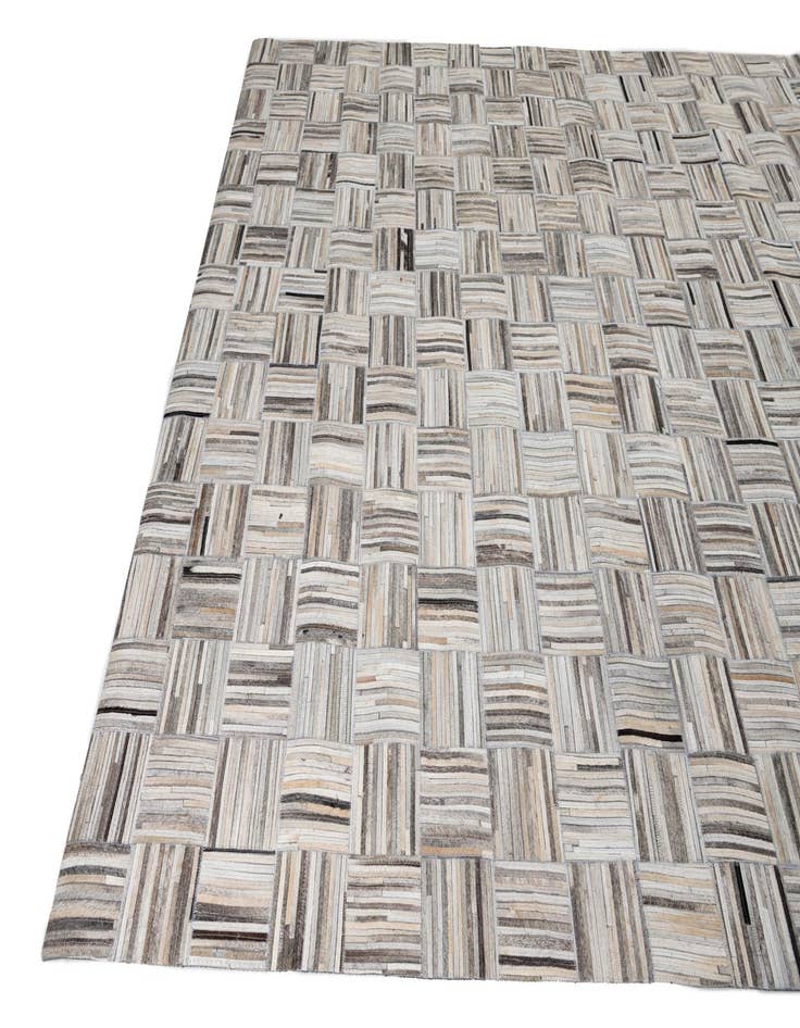 Detail image of 7' 10 x 9' 9 Cowhide Leather Rug