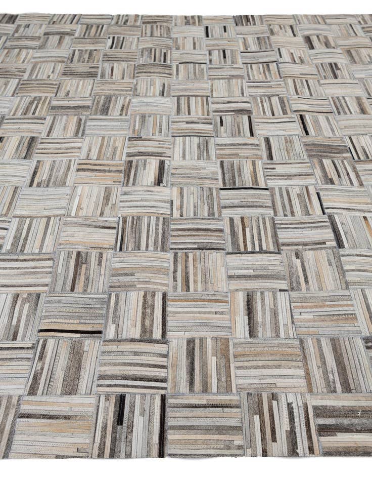 Detail image of 7' 10 x 9' 9 Cowhide Leather Rug