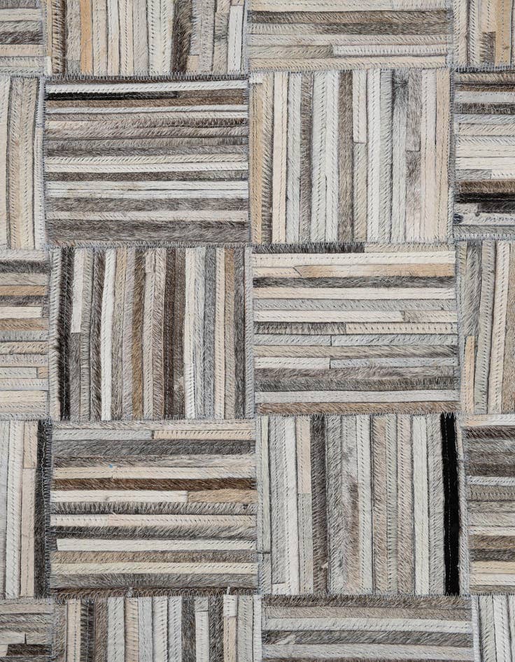 Detail image of 7' 10 x 9' 9 Cowhide Leather Rug