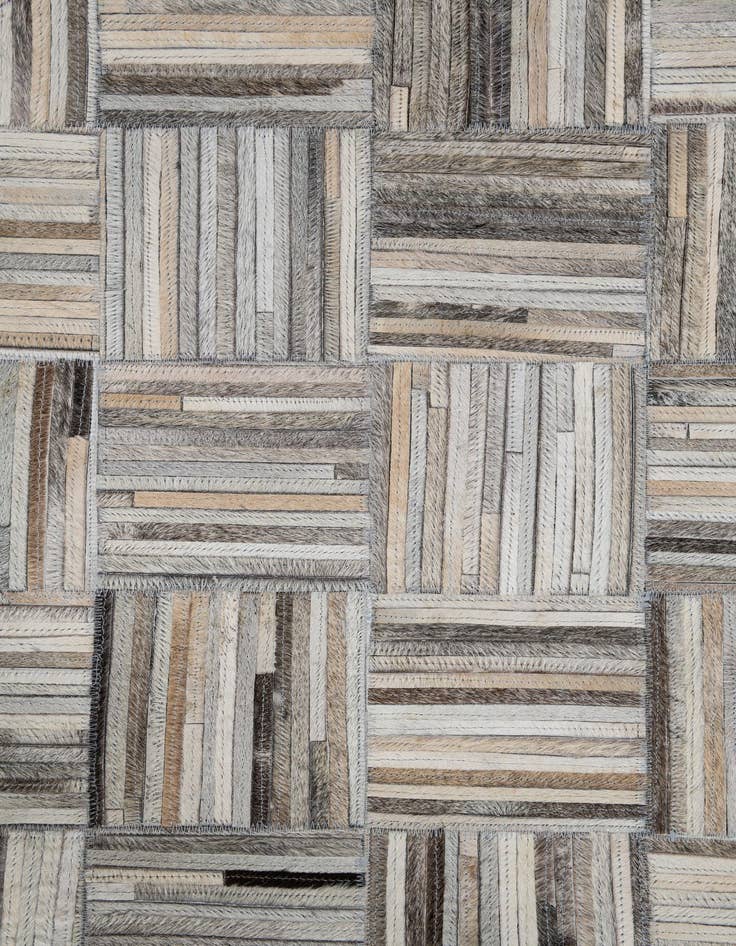 Detail image of 7' 10 x 9' 9 Cowhide Leather Rug