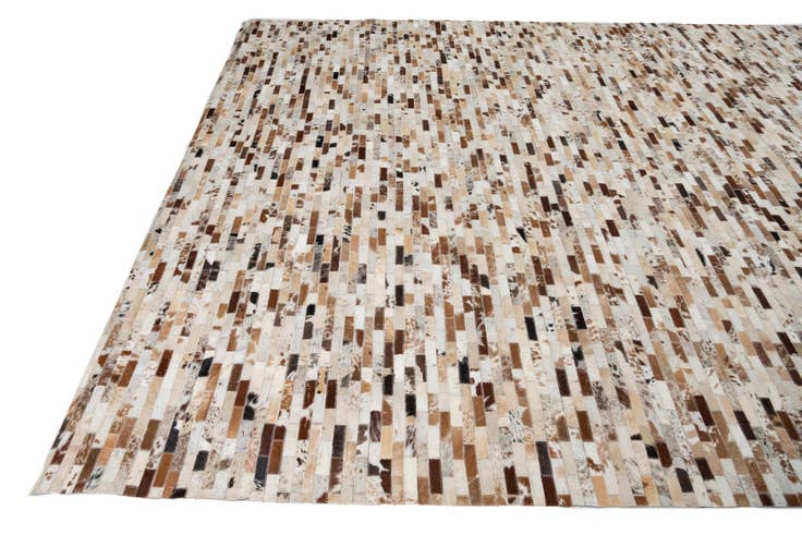 Detail image of 8' 1 x 10' Cowhide Leather Rug