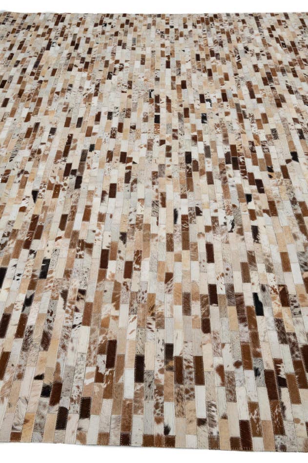 Detail image of 8' 1 x 10' Cowhide Leather Rug