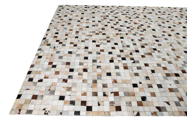8' 3 x 10' Cowhide Leather Rug
