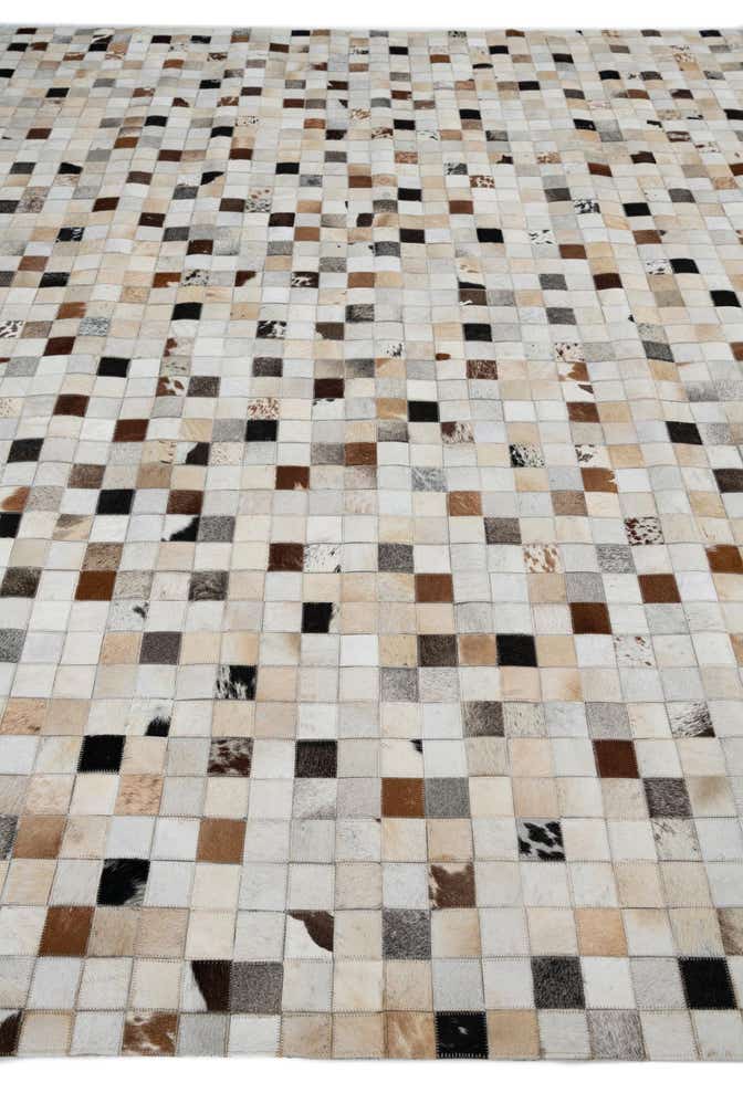 8' 3 x 10' Cowhide Leather Rug