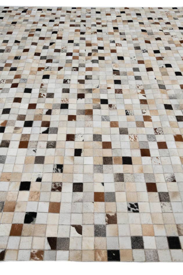 Detail image of 8' 3 x 10' Cowhide Leather Rug