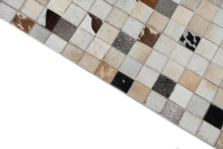 8' 3 x 10' Cowhide Leather Rug