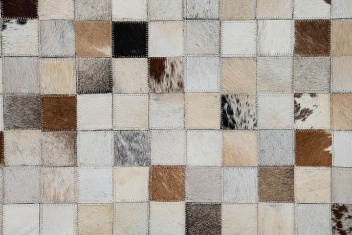 8' 3 x 10' Cowhide Leather Rug