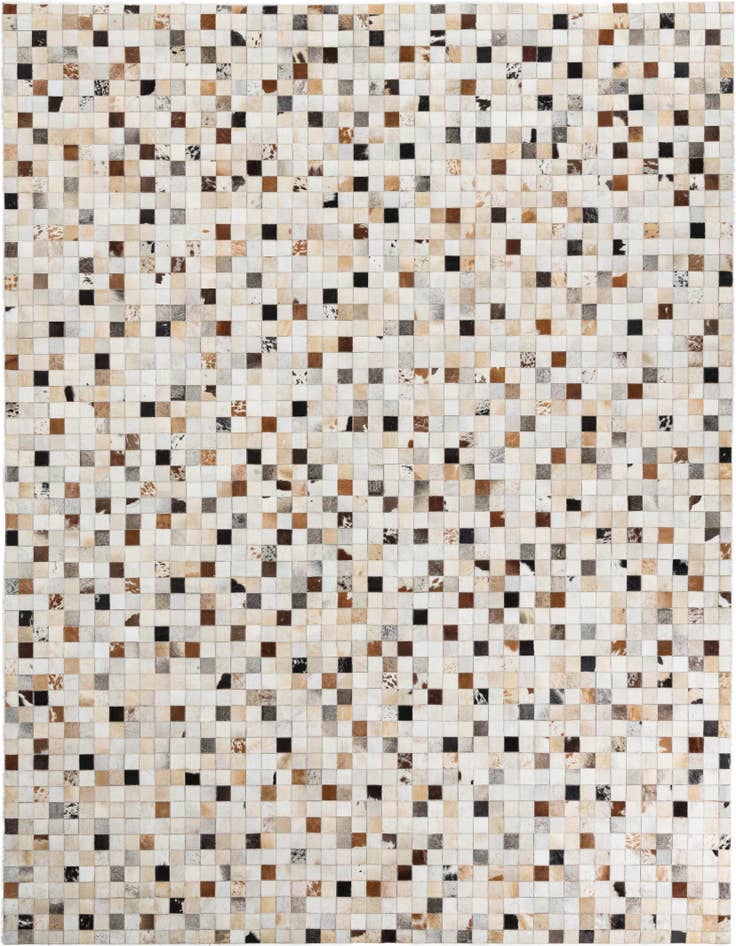 Detail image of 8' 3 x 10' Cowhide Leather Rug