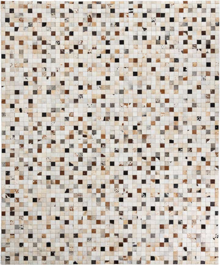 8' 3 x 10' Cowhide Leather Rug