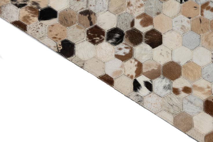 Detail image of 8' 1 x 10' Cowhide Leather Rug
