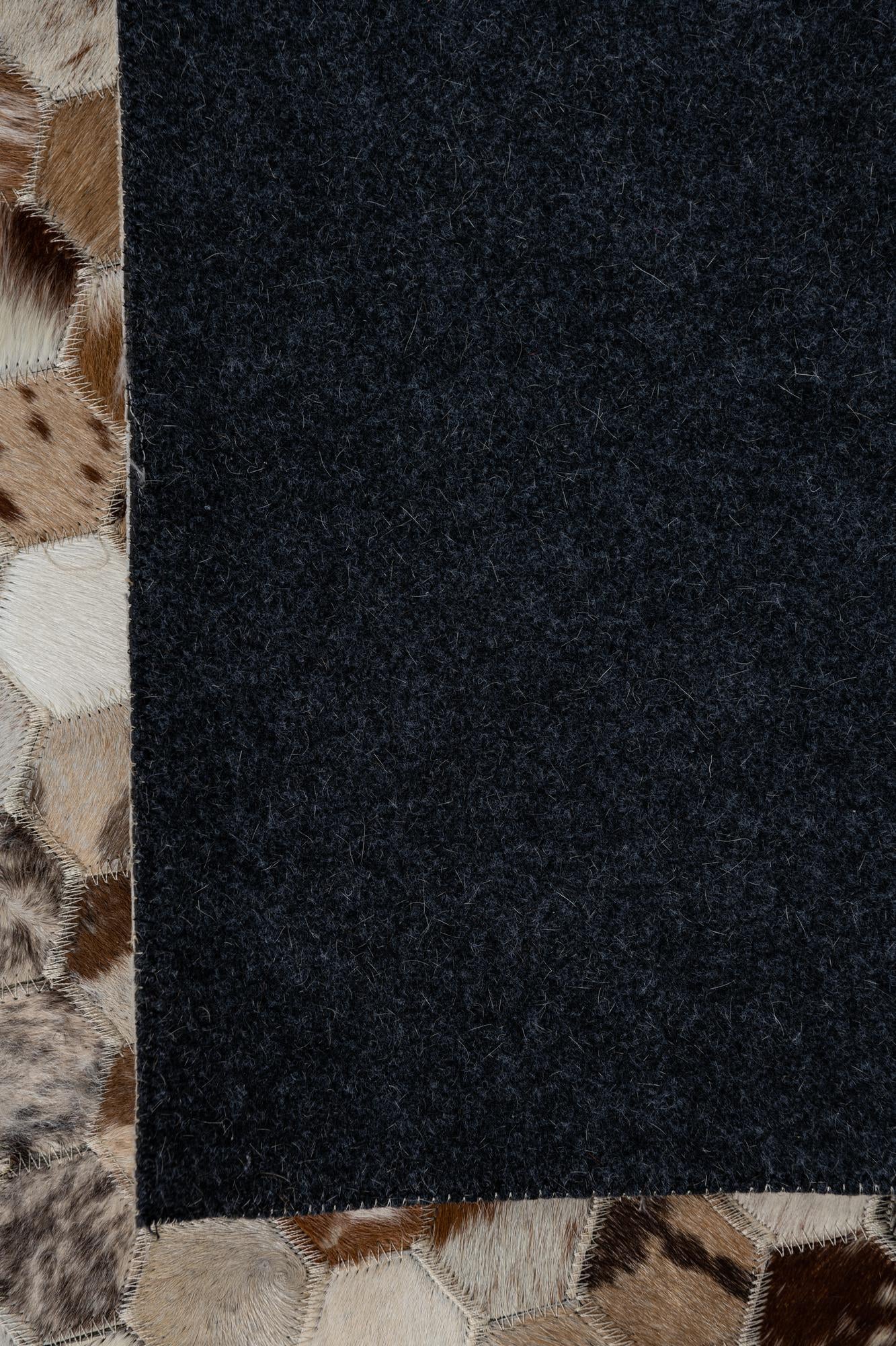 8' 1 x 10' Cowhide Leather Rug