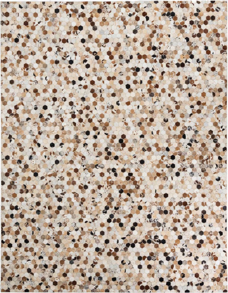 Detail image of 8' 1 x 10' Cowhide Leather Rug