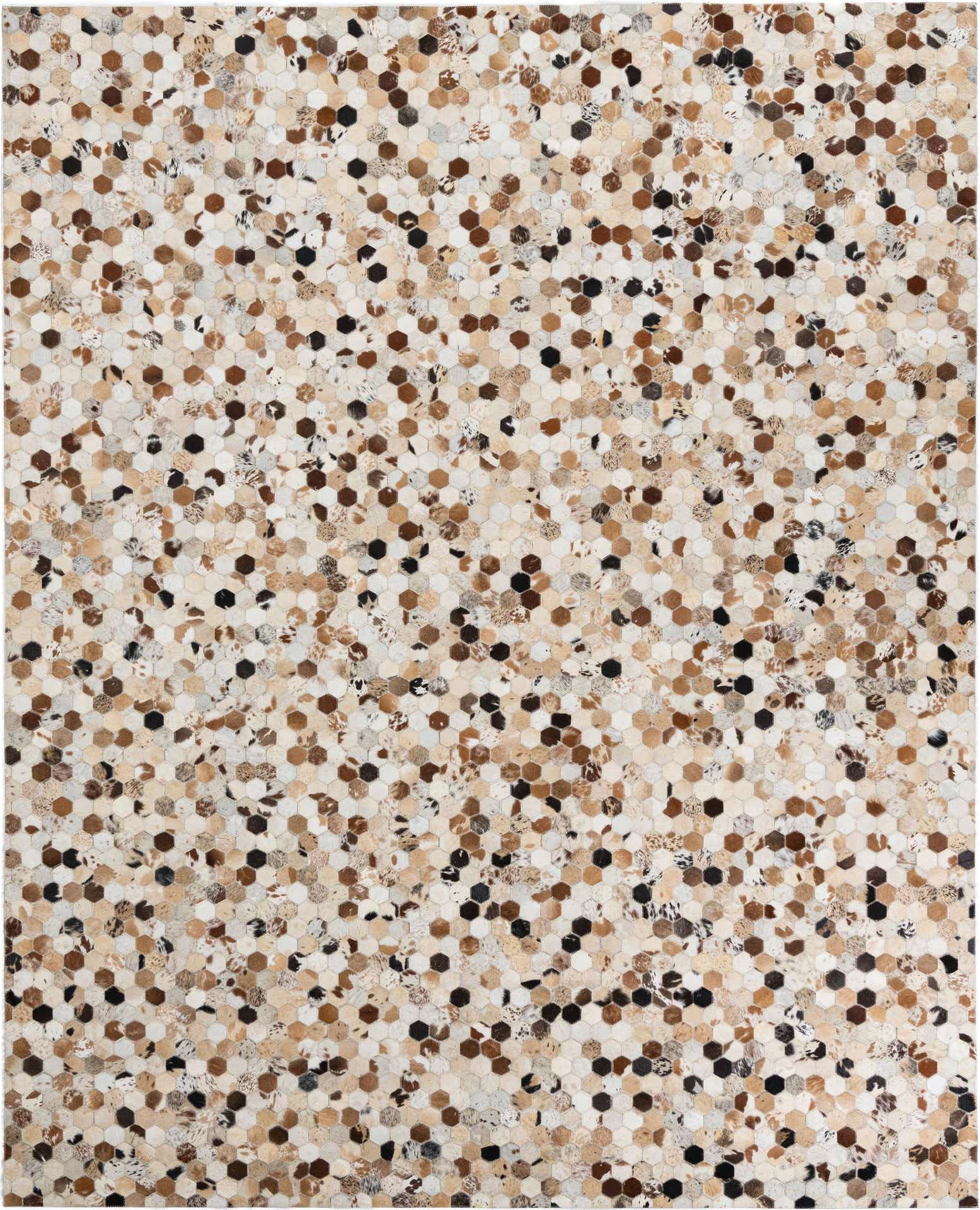 8' 1 x 10' Cowhide Leather Rug