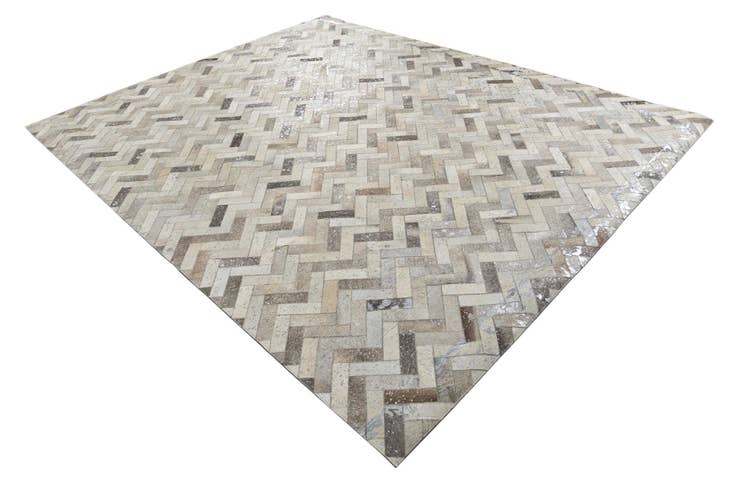 Detail image of 8' x 9' 10 Cowhide Leather Rug